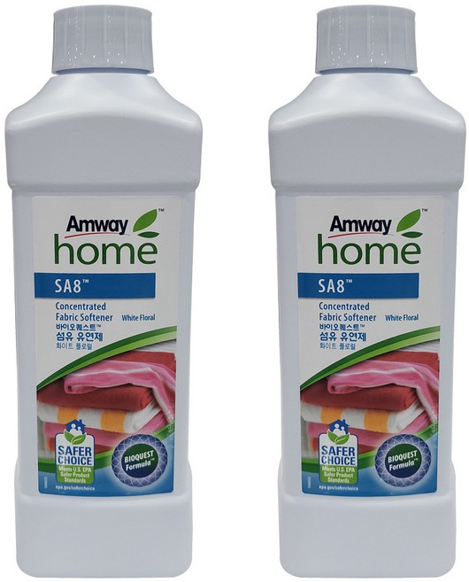 암웨이 SA8 바이오퀘스트 섬유유연제 화이트 플로럴 1L 2개