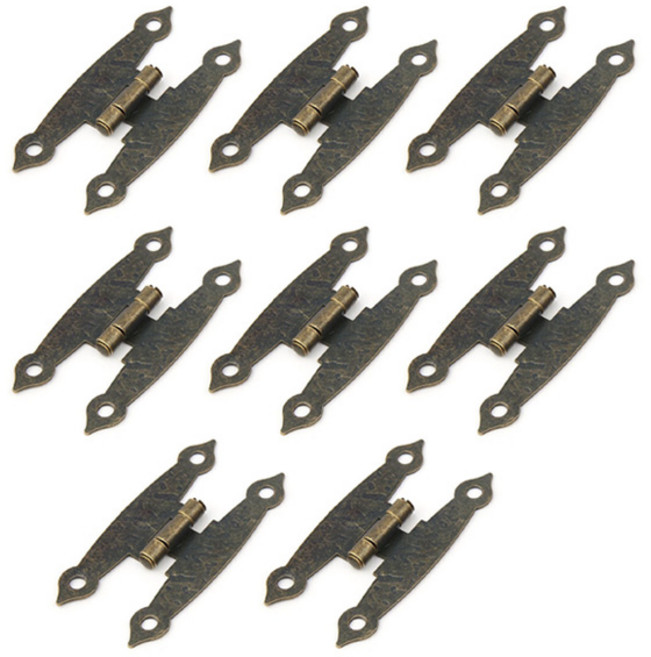 아이베란다 엔틱 경첩 힌지 가구철물 H형 65X34mm, 8개