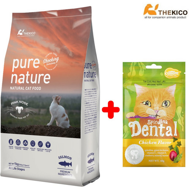 퓨어네이쳐 캣 그레인프리 치석예방 저알러지 다이어트 고양이사료, 1개, 5kg, 연어