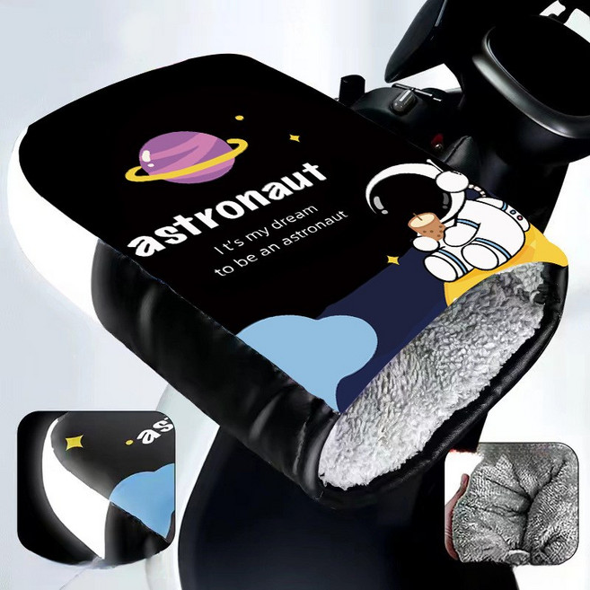 쁘띠꼬모 전동킥보드 스노우 쉴드 오토바이 방한 장갑 토시 핸들워머 기모 핸들커버 GX5101842, 프리사이즈, 그림 색상 09, 1세트