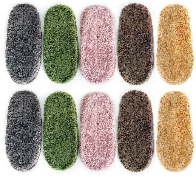 에이스샵_극세사 청소슬리퍼 / 리필 걸레 1+1 걸레슬리퍼 층간소음 발걸레 거실화, 1개, 리필(그린2개)