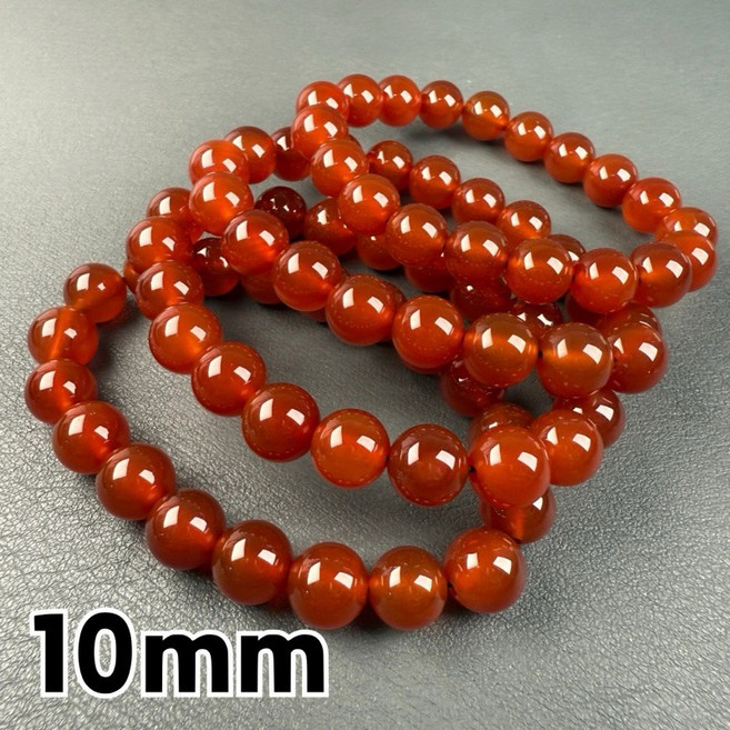 晶星 紅瑪瑙玉髓圓珠手鍊 8mm 10mm