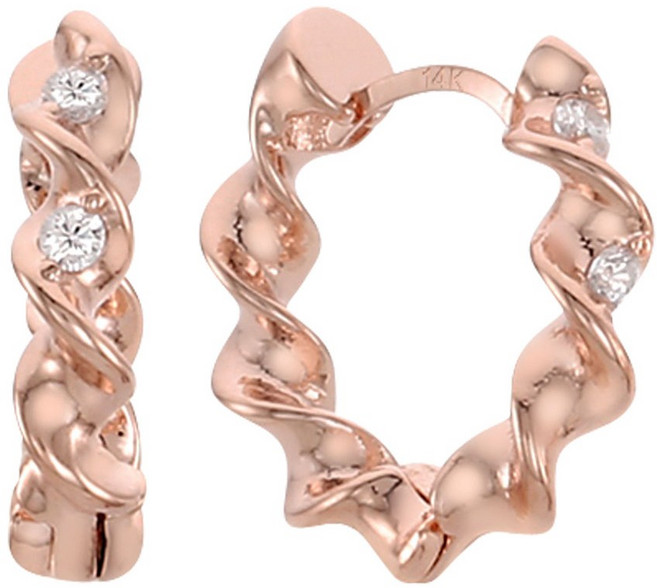 레베르 클래식 무드 데일리 여성 링 귀걸이 14K 골드핀 원터치 귀걸이