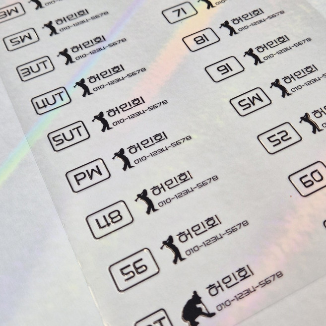 와자스토어 골프채 네임스티커 드라이버 퍼터 유틸 아이언 네임 스티커 WJS-08-01 남성 영문 검정/흰색 20p 귀염발랄체, WJS-08-03 남성 영문 파스텔 20P, 타임라인체
