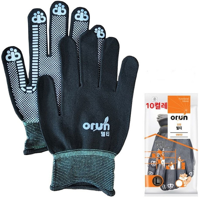 오런 도트멀티장갑 L 10켤레 포장 공장 작업용장갑-1879999EA
