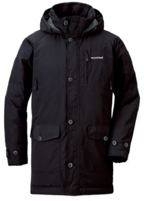 mont-bell 男 HUSKY COAT 防潑羽絨長版外套 可拆卸連帽保暖夾克
