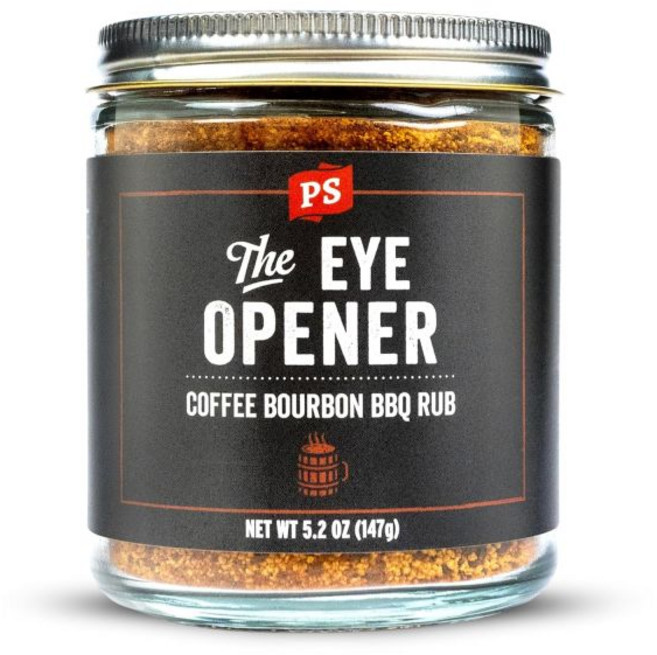 PS 시즈닝 프라임 타임 비처스 블렌드 버터리 갈릭 앤 허브 바비큐 소고기 문지름 훈제 그릴 베이킹용 건조 문지름과 향신료로 스테이크 돼지고기 닭고기 부위용, 커피 버our본, 181g, 1