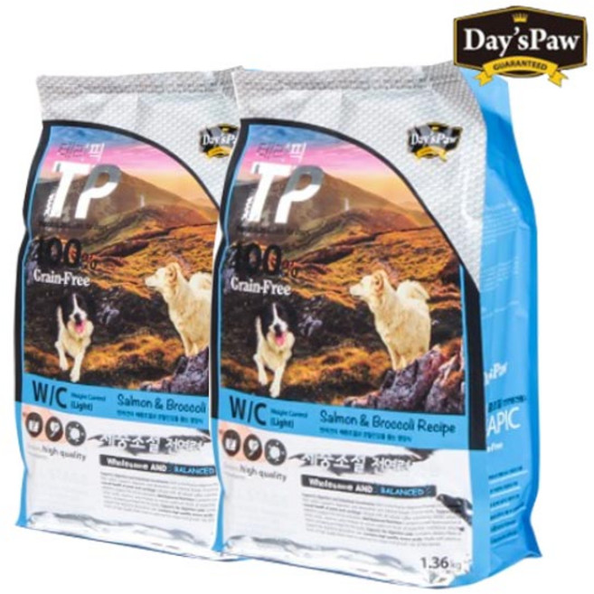 [데이스포] [펫 파라다이스]테라픽 체중조절전용 강아지 애견사료 1.36kg *2개(2.72kg) 사료, 2개