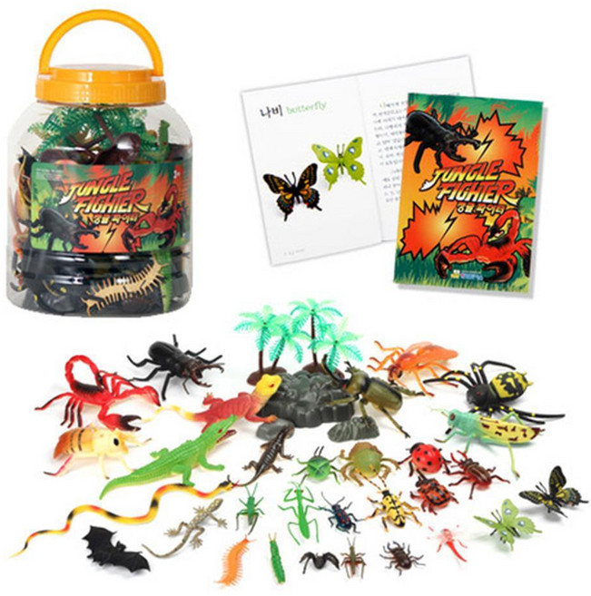 어린이집 자연 교구 곤충 정글 모형 피규어 미니피규어 완구 심리치료 학습교재, 1개