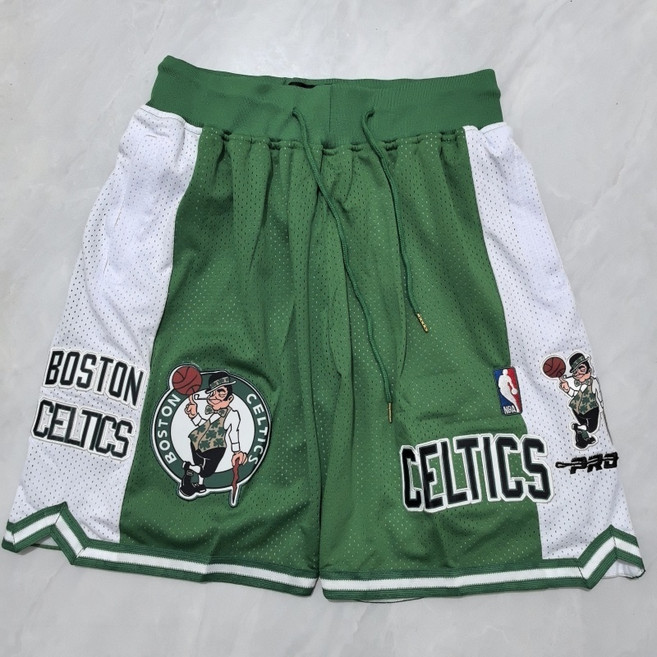 NBA 저스트 돈 셀틱스 0번 그린 지퍼 포켓 볼 팬츠 농구 반바지