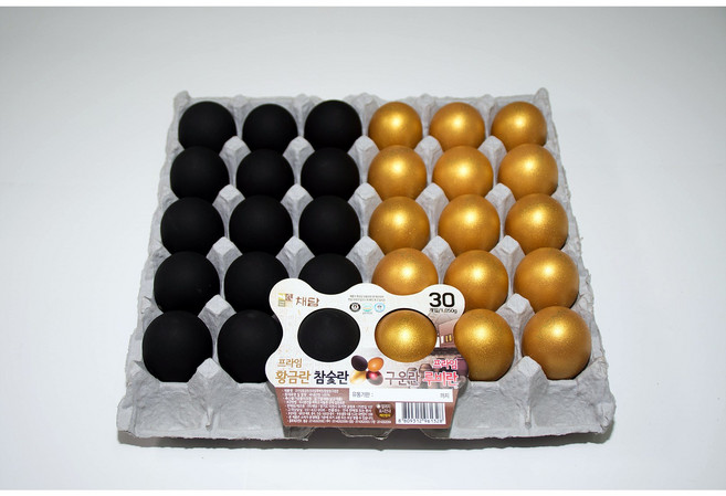 채담 참숯란 황금란 반반 구운계란 30구 (1판/참숯란15구 황금란15구), 1개
