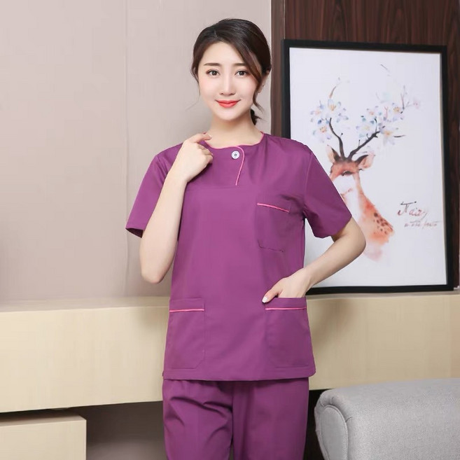 新款洗手衣長短袖女醫生護士母嬰月嫂美容牙科工作服刷手服隔離衣