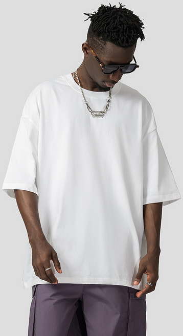 헤비 남자 반팔티 오버핏 반팔 두꺼운 무지 반팔티셔츠