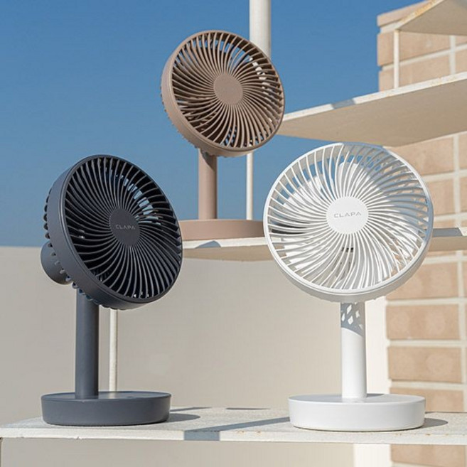 [APP전용] 26년형 클래파 자동회전 무소음 BLDC 탁상용 무선 선풍기 3color, 모카브라운