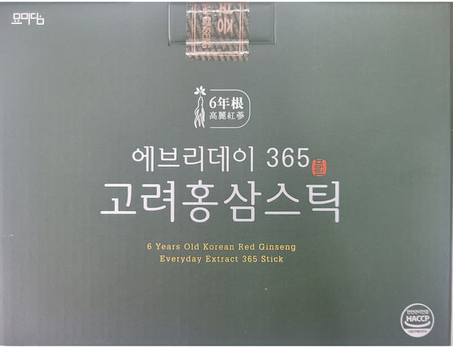 묘미담 [본사정품] 6년근고려홍삼 에브리데이365 고려홍삼스틱 100포, 10g, 100개