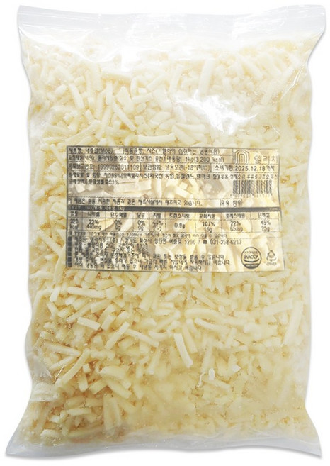 코리원 모짜렐라 피자 치즈 100% 1kg(간식 햄버거), 1개, 1kg