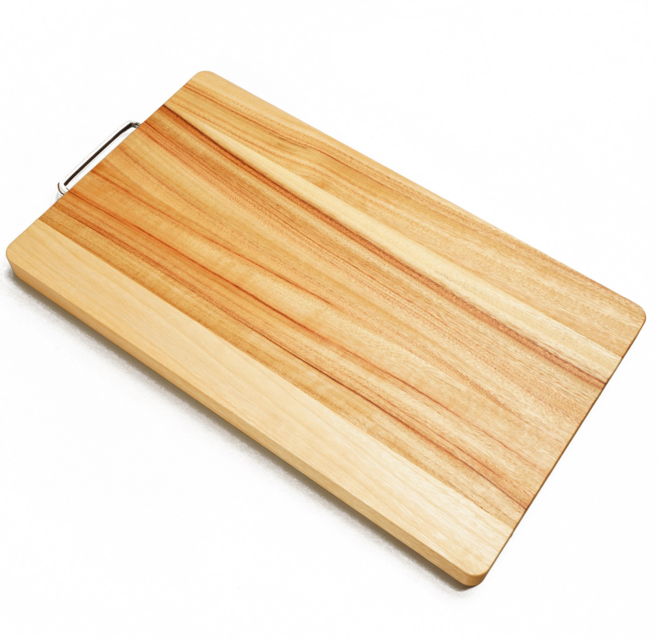 BOUMBI 향기나는 캄포나무 양면도마 금속 손잡이, 1개, 캄포집성