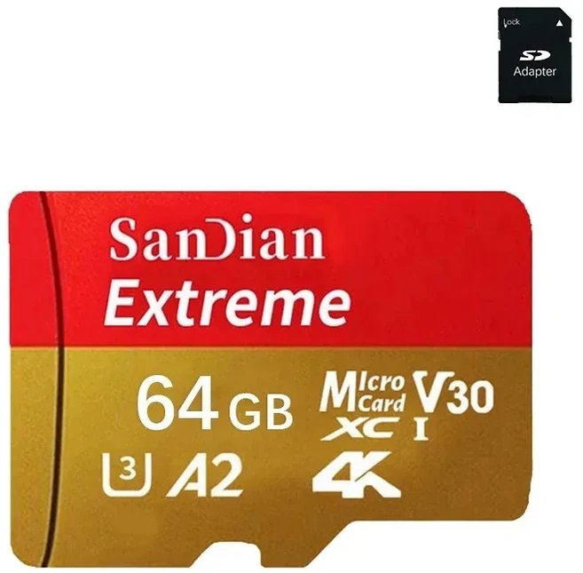 512GB SD 카드 마이크로 TF SD 고속 품질 256GB UHS-I U3 V30 32GB 메모리 카드 판매 고속 PC 휴대폰 카메라용, 1개, 64GB, 64GB