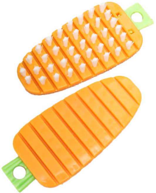 디시티오 야채 세척솔 감자 우엉 세척 브러쉬, 오렌지, 1개