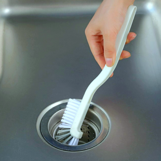 셀링맵 싱크대 배수구 틈새 다용도 직각 청소솔 화이트 2개