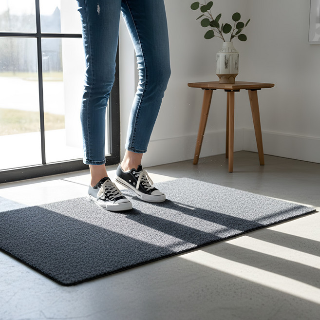 도어매트 업소용 현관입구 발매트 바닥 깔판 발판 매트, 1개, 다크그레이