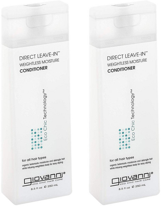 지오바니 다이렉트 리브-인 웨이트리스 모이스처 컨디셔너, 250ml, 2개