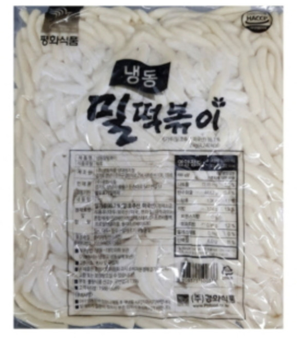 밀떡볶이 누들떡 떡사리 후루룩 냉동 밀떡 대용량 2kg, 1개