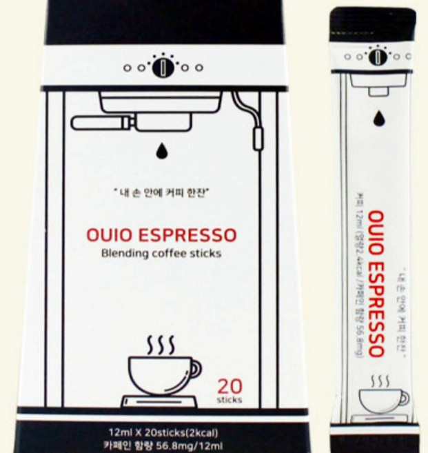 위오 에스프레소 홈카페 진한 원액 커피샷 아이스라떼용 12mlX20개, 12ml