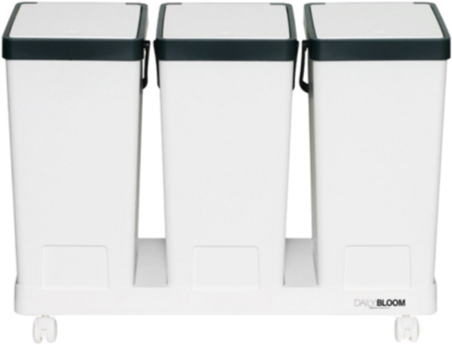 찐노마진몰 가정용분리수거함 재활용분리수거함 분리수거함 3단분리수거함 분리배출 분리수거대, 네이비-3p