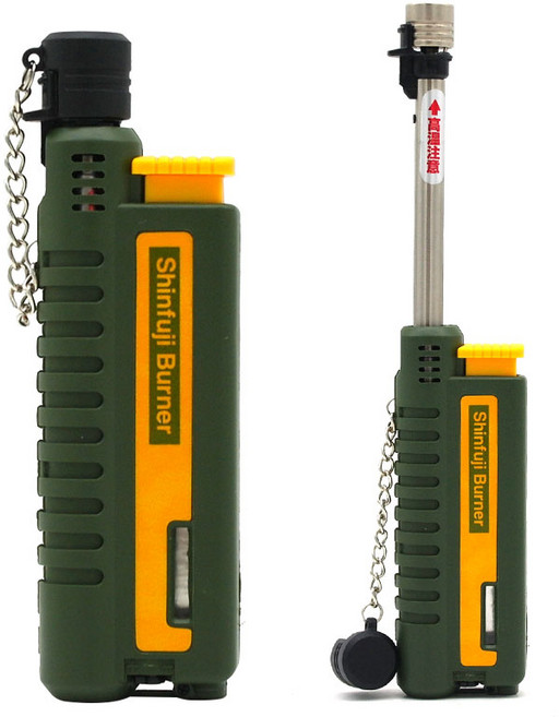 소토 신후지버너 슬라이드 충전가스토치, 신후지버너 KB-411C(그린), 1개