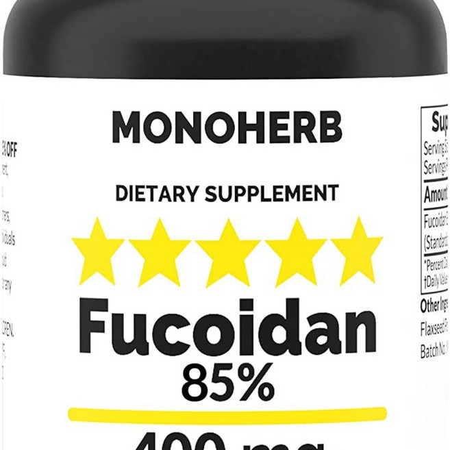 모노허브 후코이단 85% 400 mg 90캡슐 미역귀 효능 후고이단, 1개