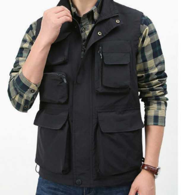 다플 남성 멀티포켓 조끼 워크조끼 밀리터리 전술조끼 낚시