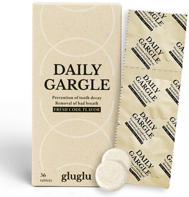 글루글루 입냄새제거 무알콜 고체가글 (1박스x36정), 30.7g, 12개, 프레쉬쿨향