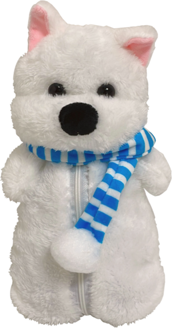 Giutt 블루스카프 강아지 인형필통, 1개, 블루스카프강아지