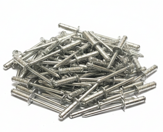 리벳 100개묶음 낱개 소분판매 알루미늄 스텐 검정색 크롬흑색 리베트못, 1세트