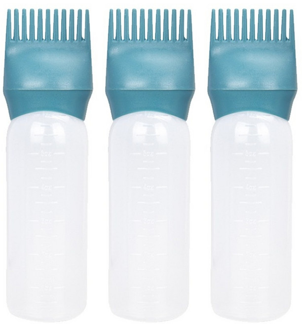 브러시 일체형 염색약통 177ml, 3개입, 블루