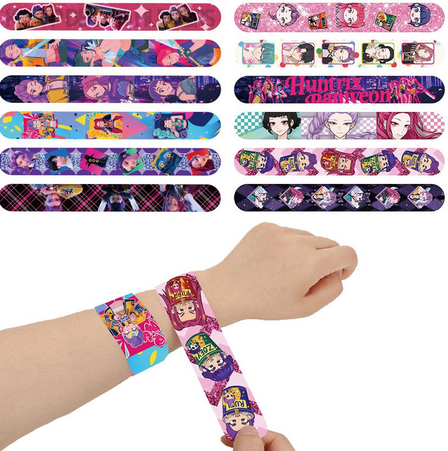 케이팝 데몬 헌터스 장난감 장난감 스트레스 해소 슬랩 팔찌 재미있는 손목 밴드 파티 선물981991-934474, 1개