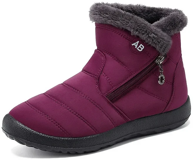 남녀공용 편안한 스노우 부츠 방수 지퍼 신발 커플 소프트 겨울