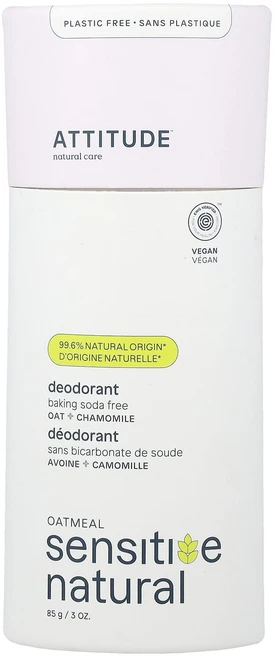 ATTITUDE 오트밀 Sensitive Natural 데오드란트 카모마일 85g(3oz), ATTITUDE오트밀SensitiveNatural데오드, 85g, 1개 - 쿠팡