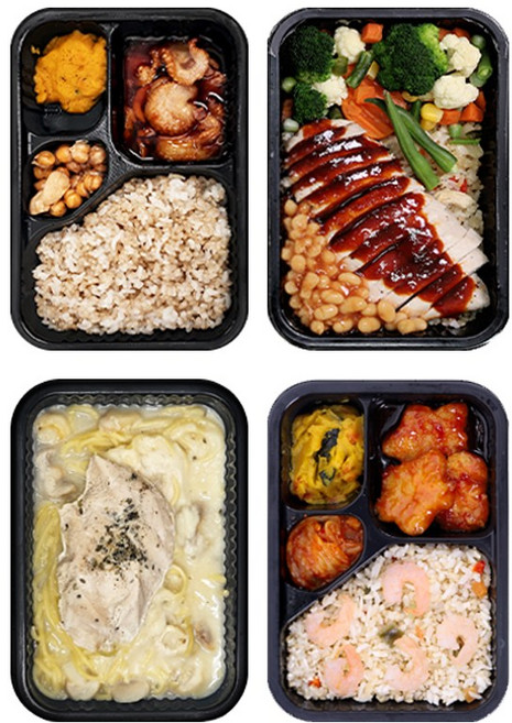 블랙컨슈머 다이어트 데일리핏 런치박스 4종 간편 냉동 배달 직장인 아침 점심 저염 저당 저지방 운동 식단도시락, 8개, 390g