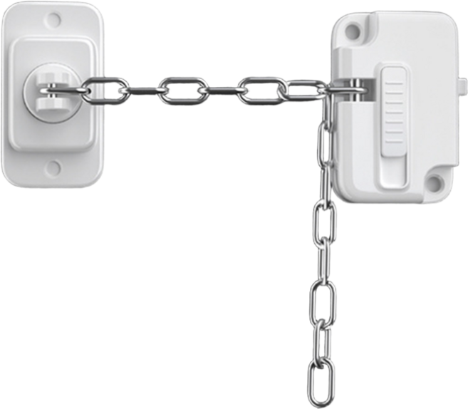 미노즈 현관문 창문 무타공 이중잠금 안전고리 잠금장치, 1개