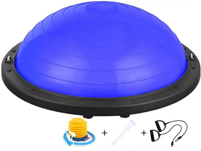 의풍인스 발란스볼 코어트레이닝 보수볼 짐볼 돔볼 밸런스운동기구 YF 예쁜 포장 증정, 블루 맨국수 46cm