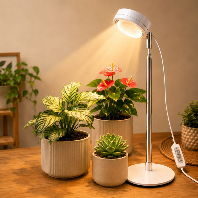 【LADUTA 拉布塔】植物生長燈 全光譜 USB供電 智能定時, 白色