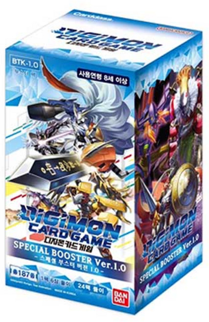 반다이 디지몬카드게임 스페셜 부스터 버전 1.0 1팩6장 한박스24팩, 24개