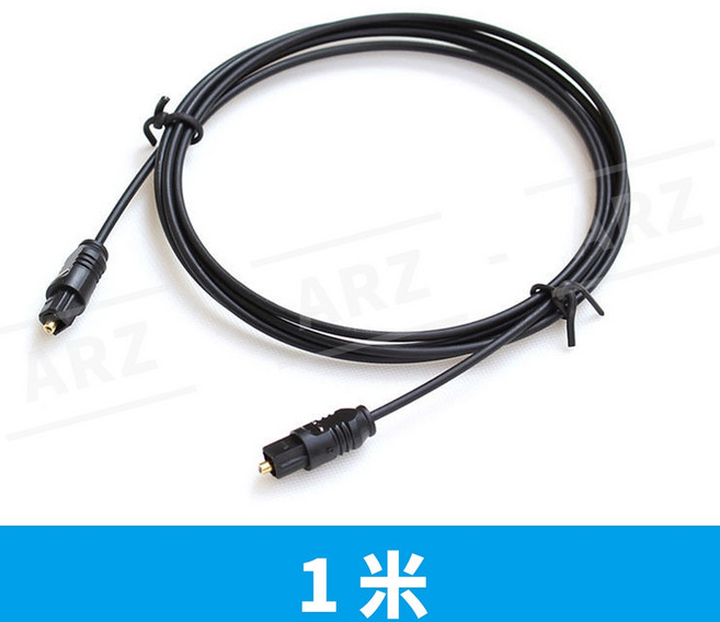 OD2.2 數位光纖線 光纖音頻線 SPDIF 光纖音源線 訊號線 音訊線, 1個, 1m／黑色
