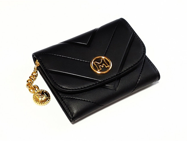 [전국백화점AS가능] 메트로시티 블랙 여성 3단 반지갑 [선물포장가능]