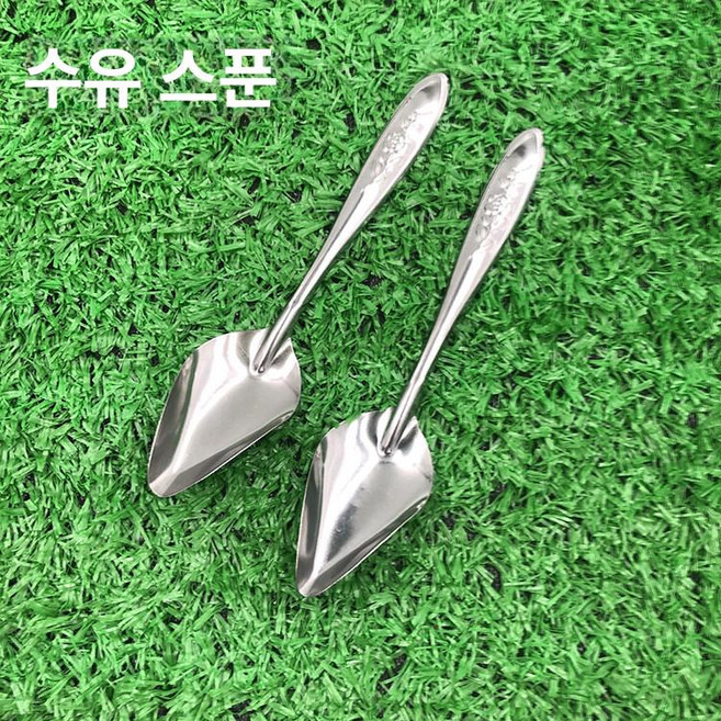 앵무새 이유식주사기 튜브 수저 팁 대형 동물 피더, 1개, 밀기 스푼 2개