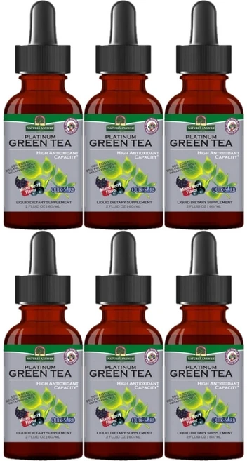 네이처스앤서 고흡수 플래티넘 그린티 녹차 액상 액체, 6개, 60ml - 쿠팡