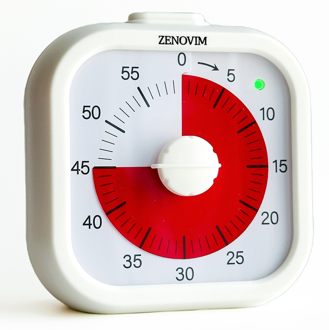 제노빔 무소음 뽀모도로 공부 구글 타이머, 1개, 레드/핑크 색상