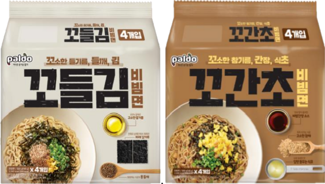 팔도 비빔면 꼬들김140gx4입+꼬간초145gx4입, 1세트